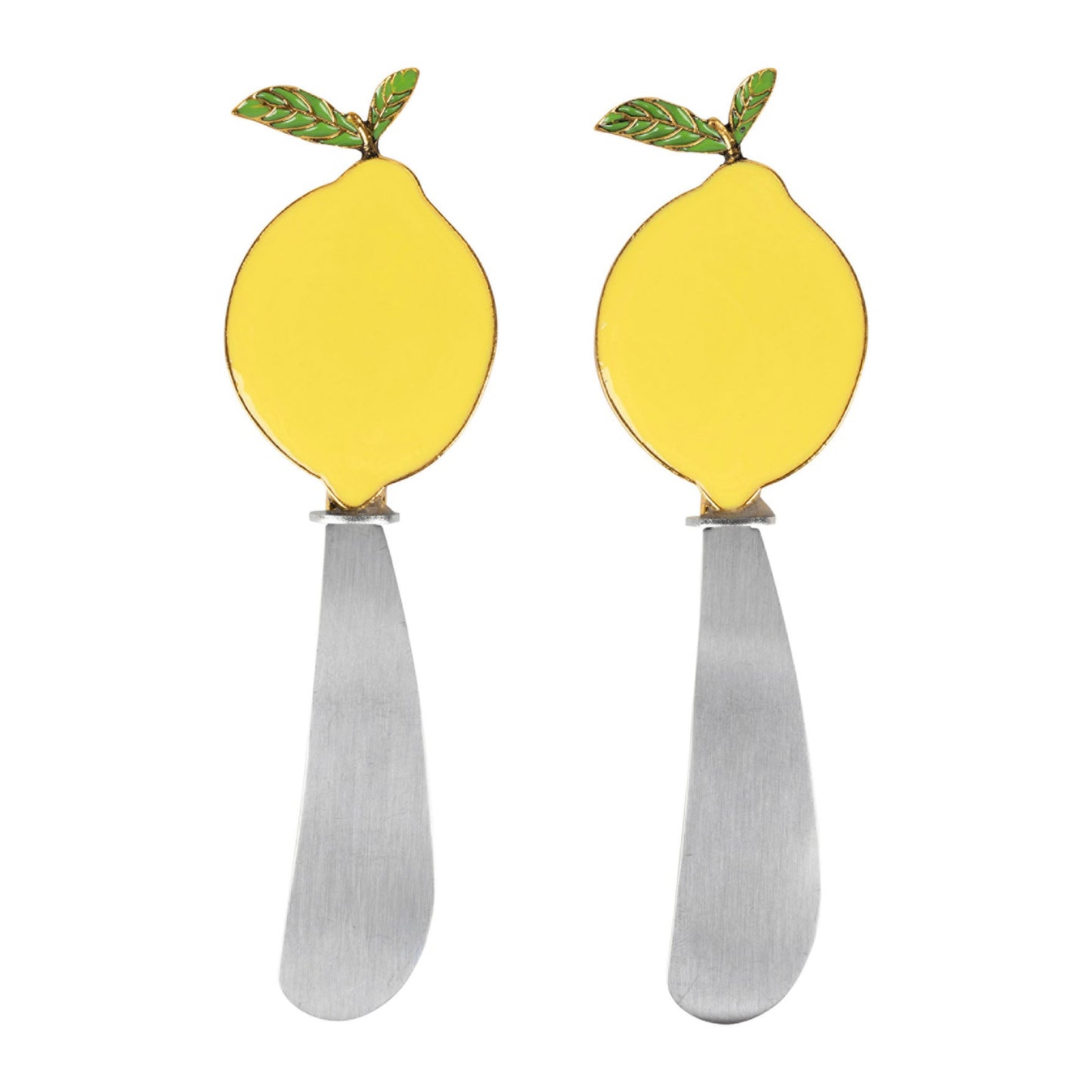 Set 2 coltelli spalmaburro limone