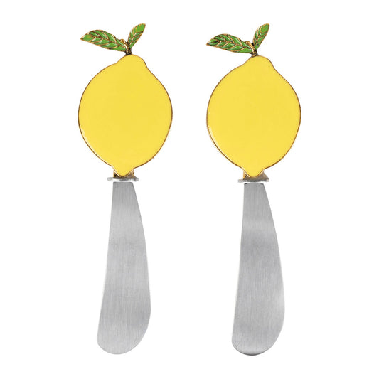 Set 2 coltelli spalmaburro limone