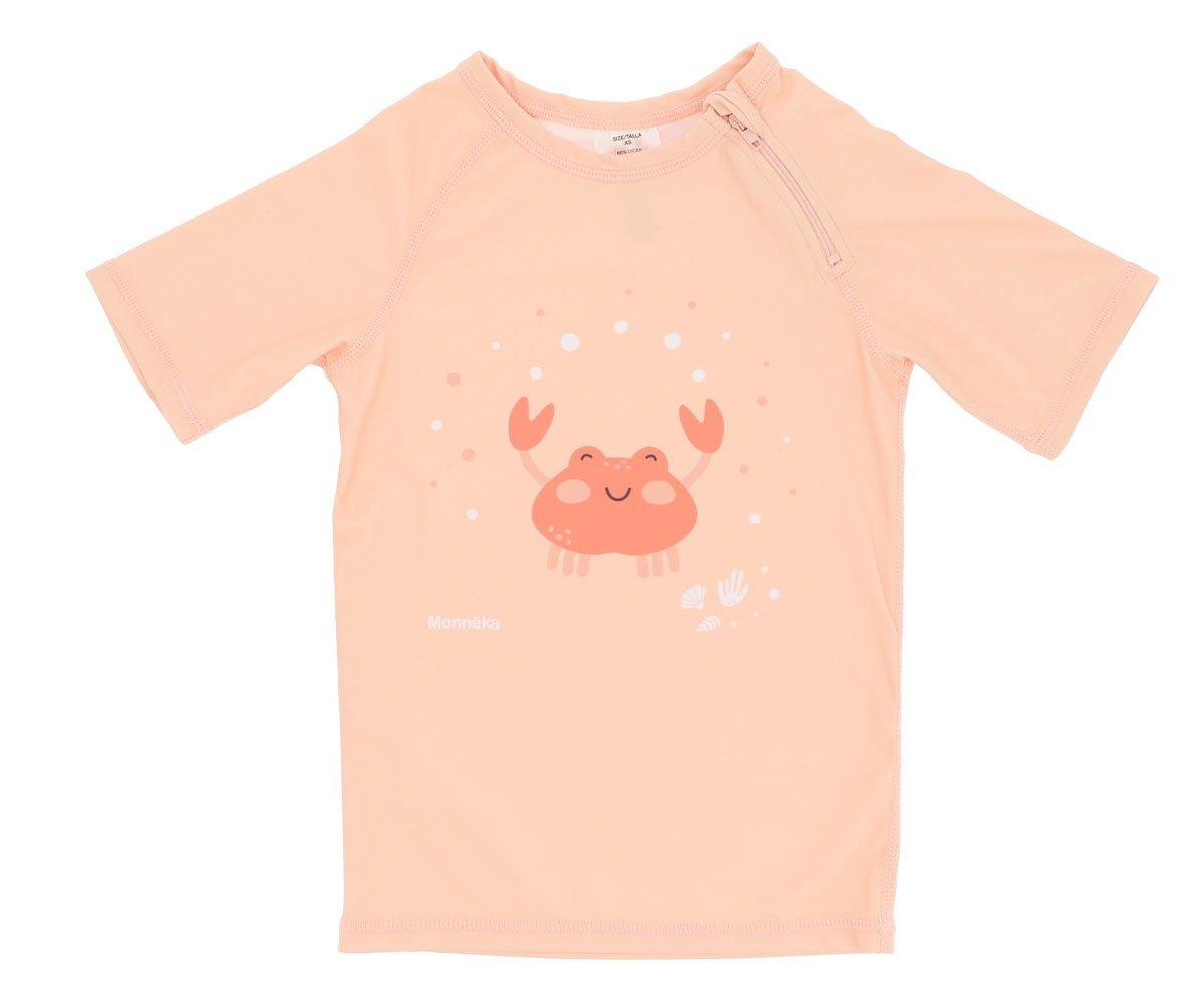 T-Shirt Nuoto Protezione Solare - Granchio corallo - 12/18M