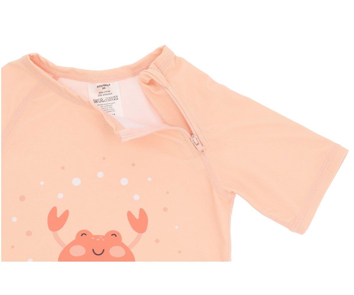 T-Shirt Nuoto Protezione Solare - Granchio corallo - 12/18M