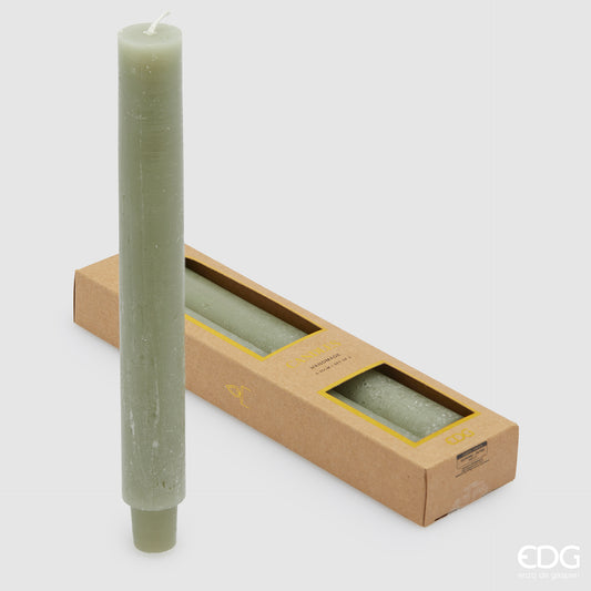 Candela stelo Solid salvia 2 pz.