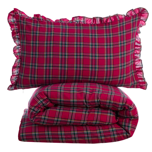 Set copripiumino matrimoniale Tartan Magia