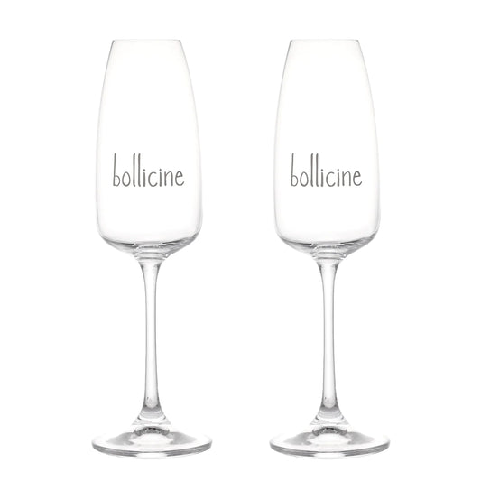 Set 2 calici flute Bollicine