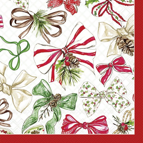Tovaglioli in carta "Christmas Bow" red