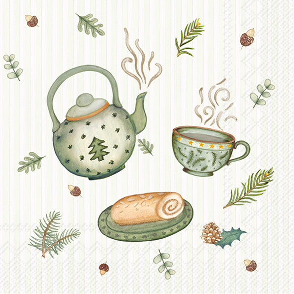 Tovaglioli in carta "All i need for Christmas" light green