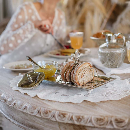 Set vassoio/porta toast/salsiera