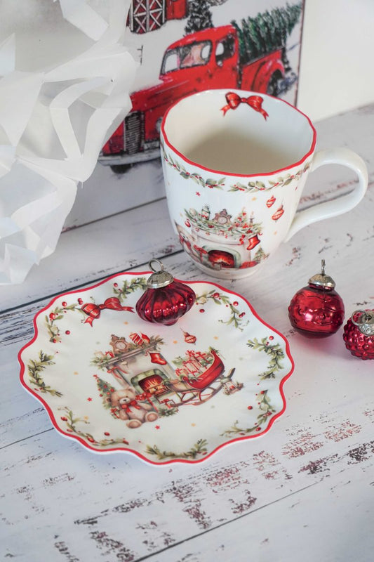 Piatto dessert Vintage Christmas