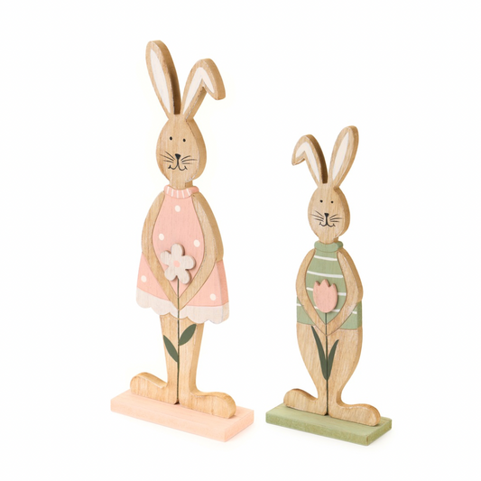 Decoro coniglio con fiori