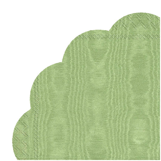 Tovaglioli/sottopiatto rondo' in carta "Moirée Celadon”