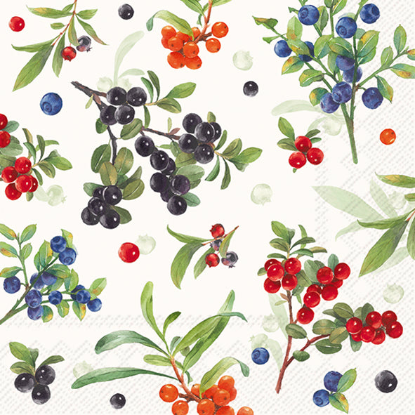 Tovaglioli in carta "Fresh Summer Berries" cream