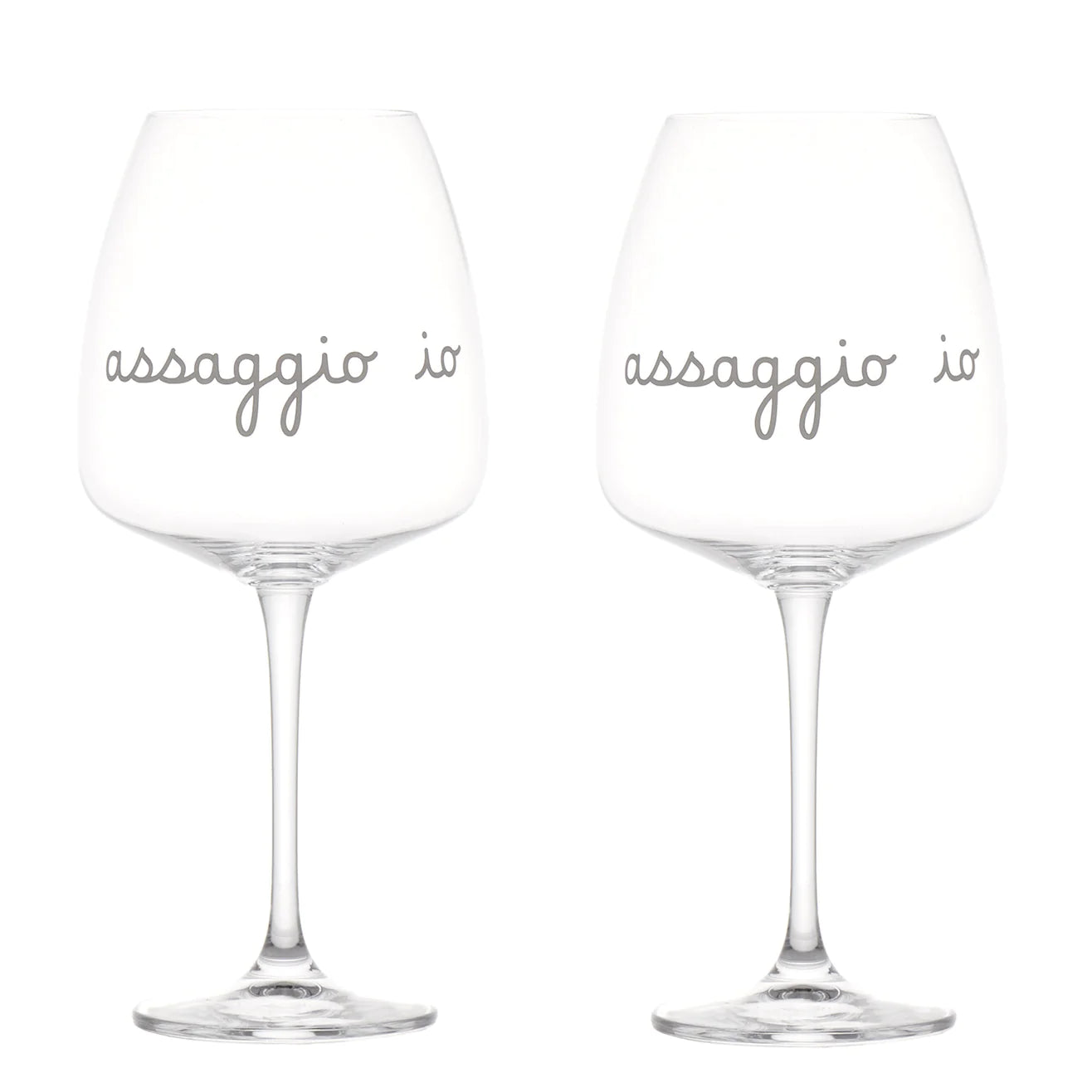 Set 2 calici vino Assaggio io
