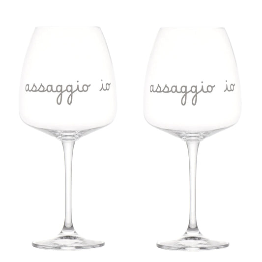 Set 2 calici vino Assaggio io