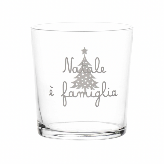 Bicchiere Natale è famiglia