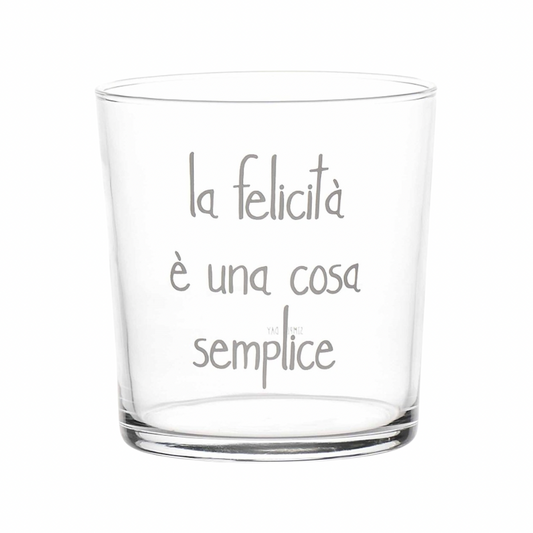Bicchiere La felicità è una cosa semplice