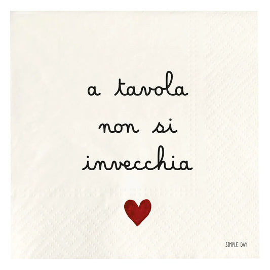 Tovaglioli in carta A tavola non si invecchia
