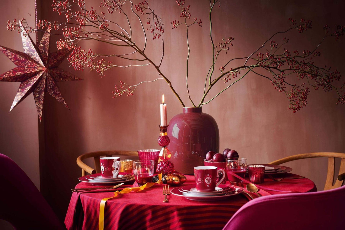 Tovaglia Stripes Dark Red