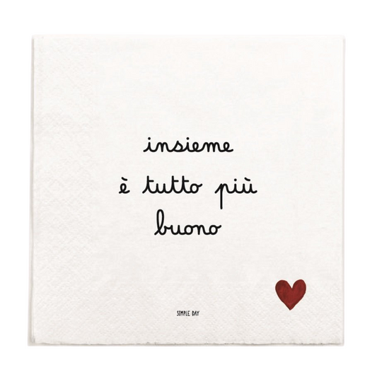 Tovaglioli in carta Insieme è tutto più buono