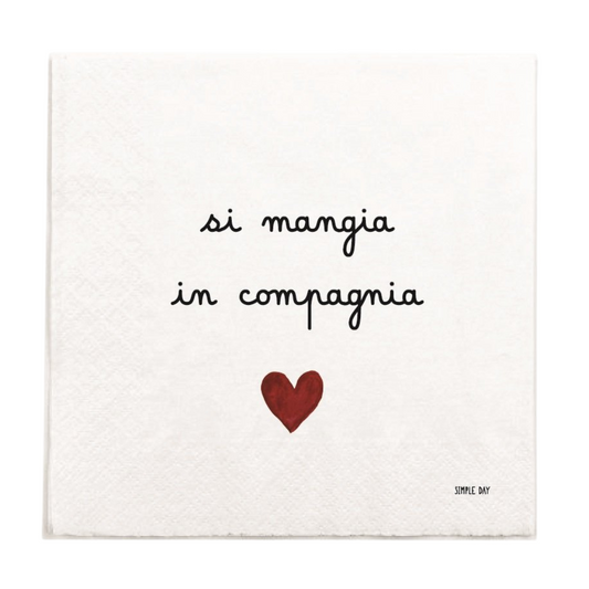 Tovaglioli in carta Si mangia in compagnia