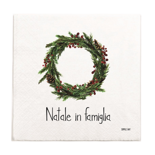 Tovaglioli in carta Natale in famiglia