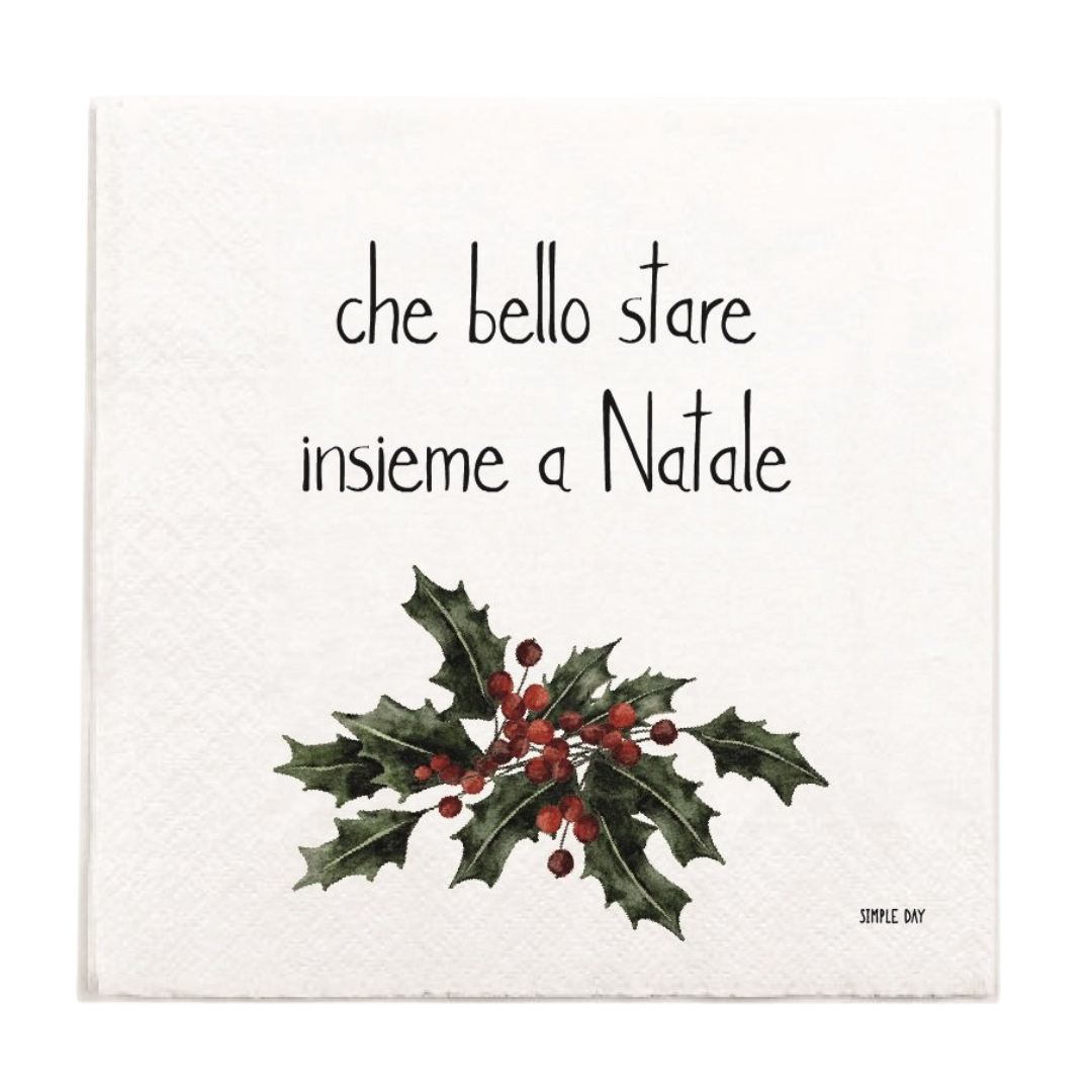 Tovaglioli in carta Che bello stare insieme a Natale