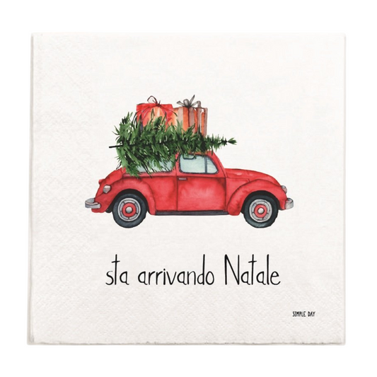 Tovaglioli in carta Sta arrivando Natale