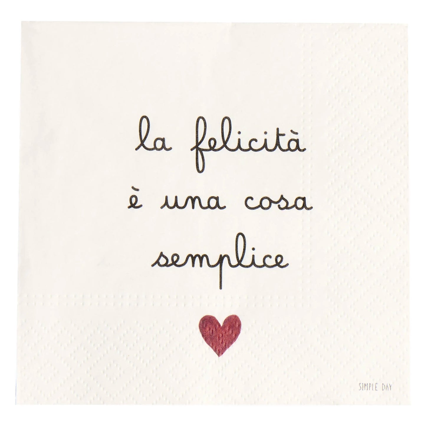 Tovaglioli in carta La felicità è una cosa semplice