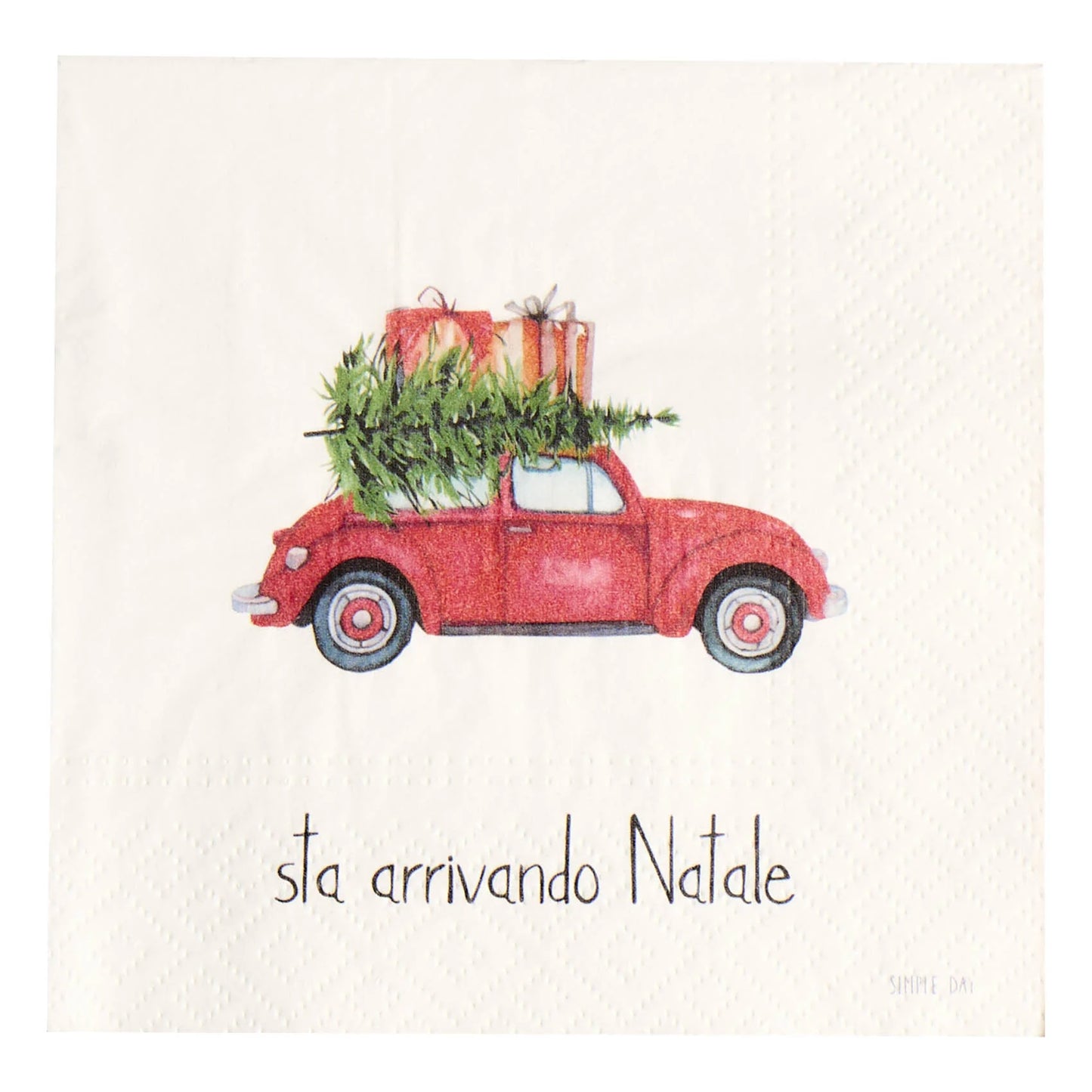 Tovaglioli in carta Sta arrivando Natale