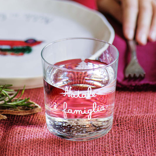 Bicchiere Natale è famiglia