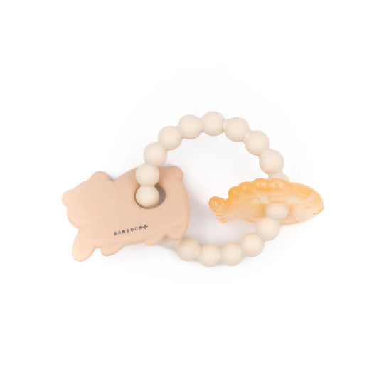 Massaggiagengive Orso e Pesce - Soft pink