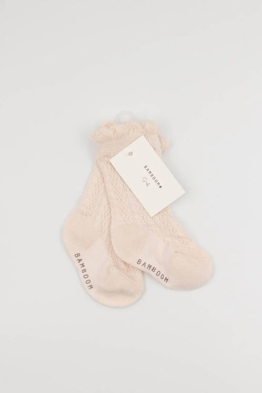 Calza bimba traforata - Water Pink