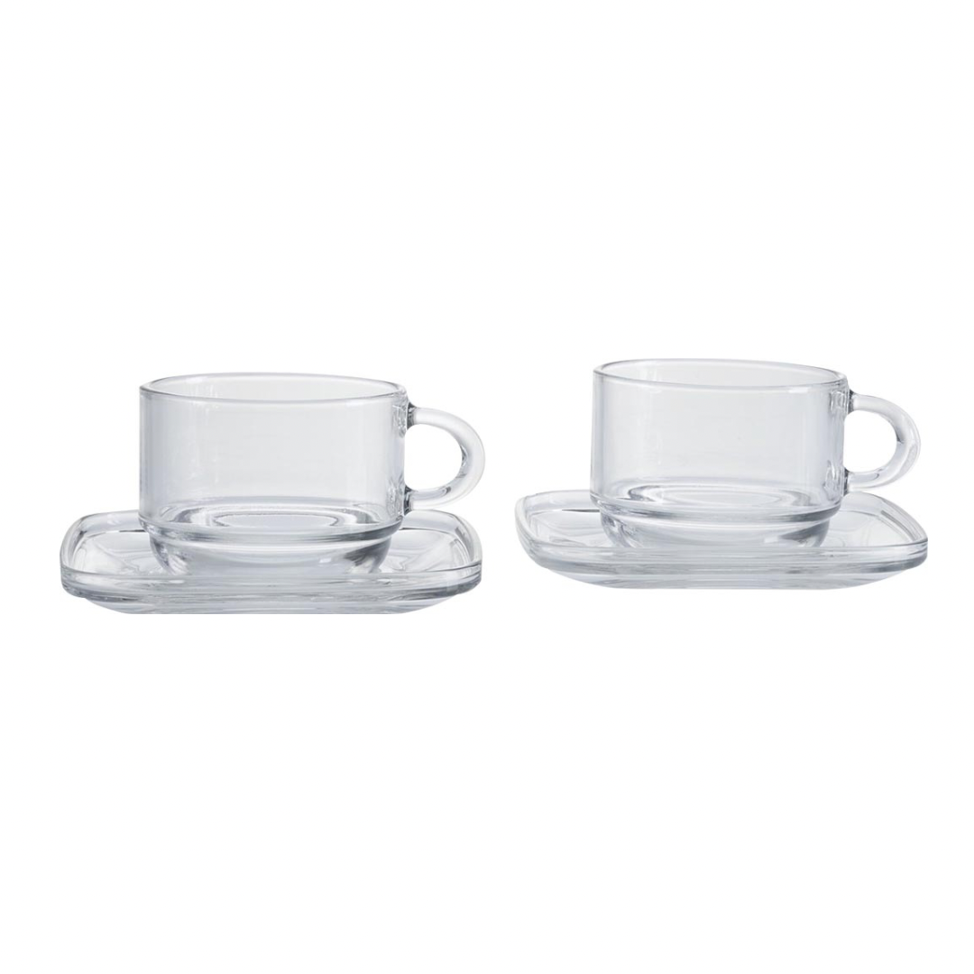 Set 2 tazze tè impilabili