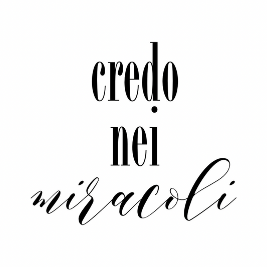 Tela “Credo nei miracoli”