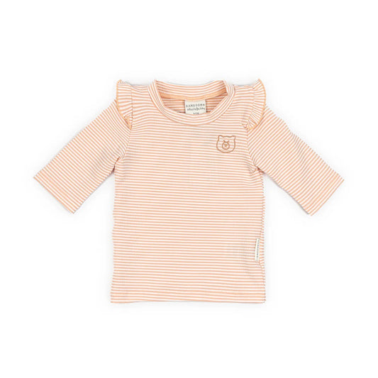 T-shirt Mare Maniche 3/4 - Bimba - Pink stripes bear