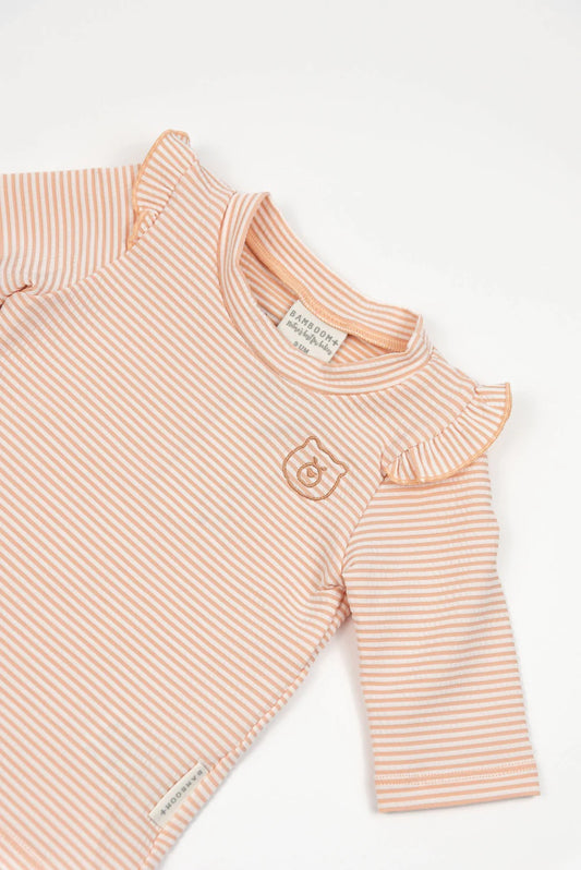 T-shirt Mare Maniche 3/4 - Bimba - Pink stripes bear