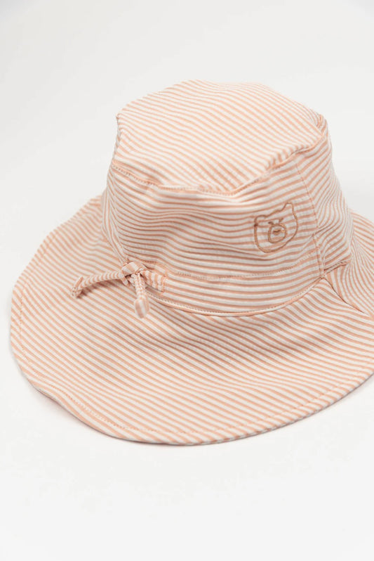 Cappellino da mare - Pink stripes bear