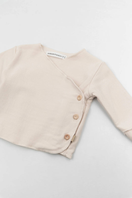 Maglia incrociata neonato Pure - Warm White - 1M