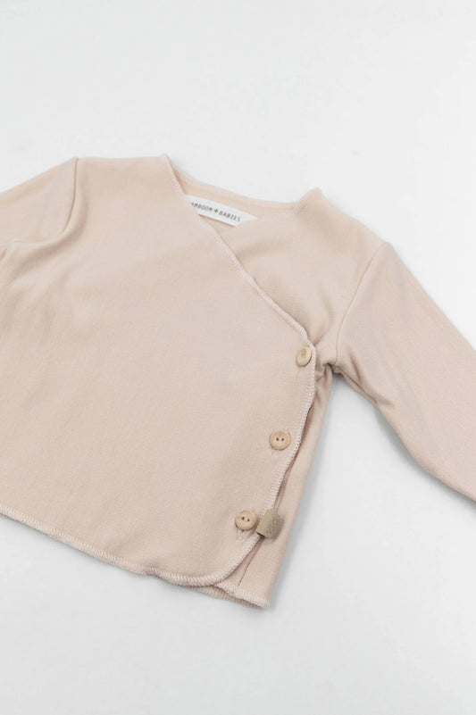 Maglia incrociata neonato Pure - Vintage Pink - 1M
