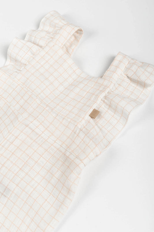 Salopette bimba - Square white/pink - 12/18 e 36M