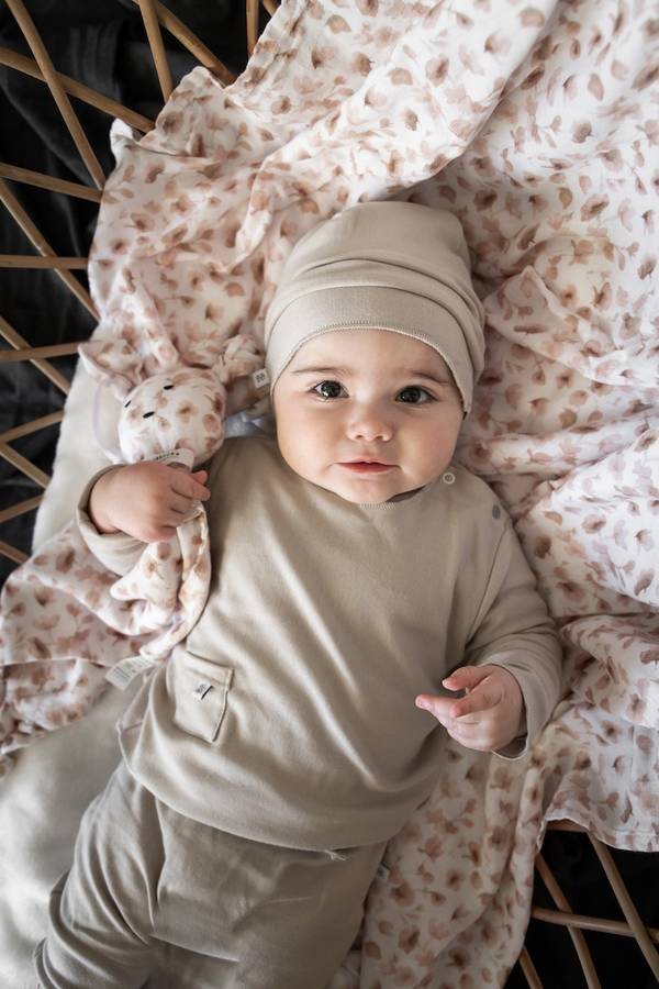 Cappellino neonato Pure - Sabbia