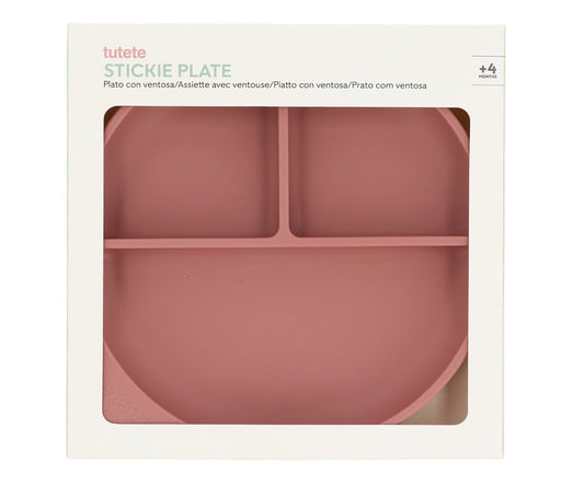 Piatto Divisorio Silicone Ventosa Brick Blush