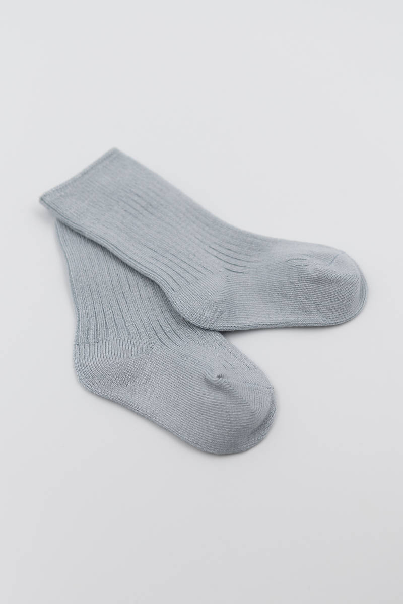 Calza a Coste in Bambù Leggero - Azzurro