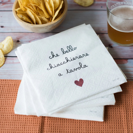 Tovaglioli in carta Che bello chiacchierare a tavola
