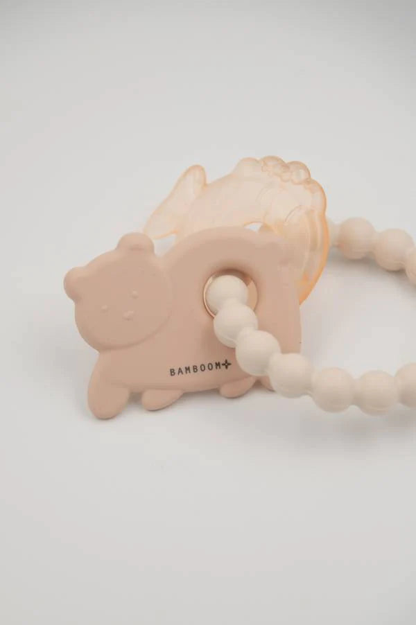 Massaggiagengive Orso e Pesce - Soft pink