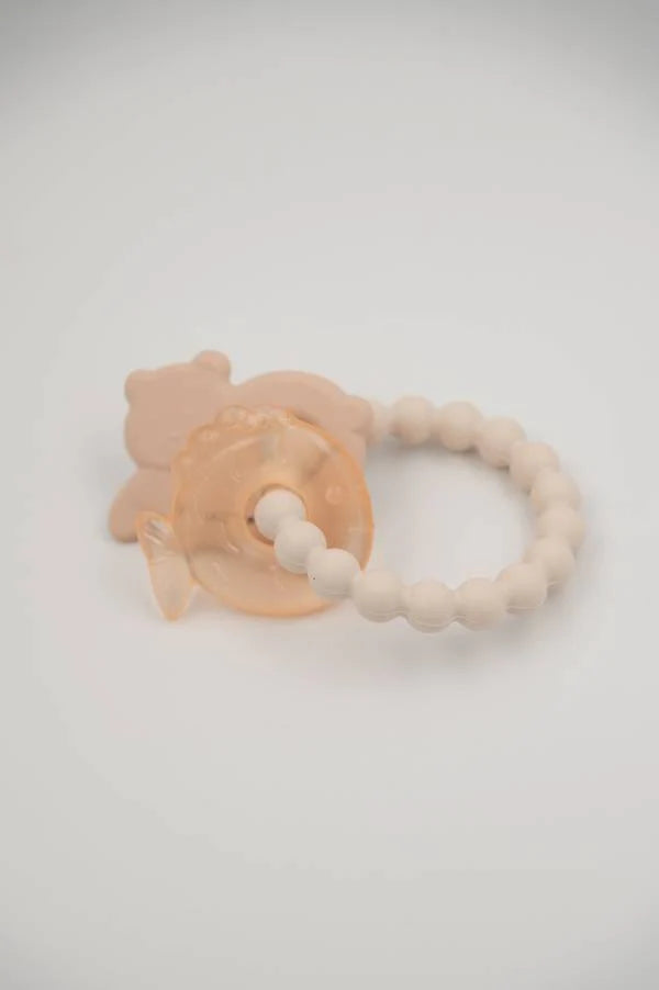 Massaggiagengive Orso e Pesce - Soft pink