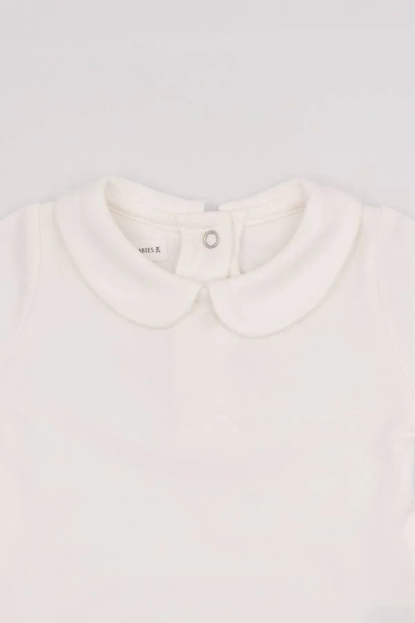 Body bimba collo tondo - Off White - 18/24M