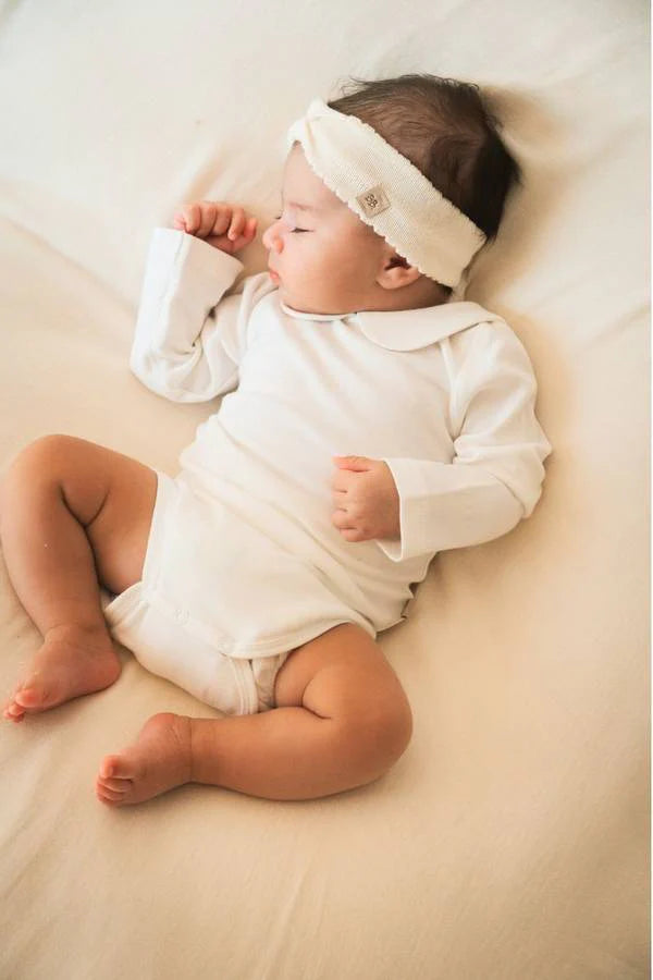 Body bimba collo tondo - Off White - 18/24M