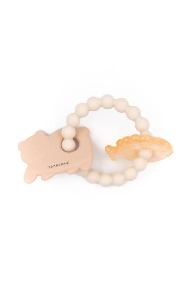 Massaggiagengive Orso e Pesce - Soft pink