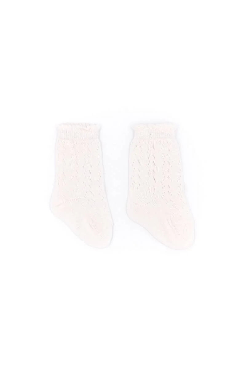 Calza Traforata Bimba - Panna - 2/4Y