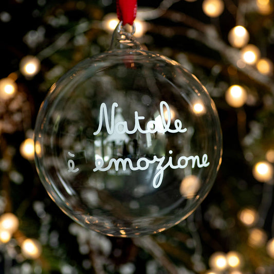 Pallina Natale E' emozione - 15 cm