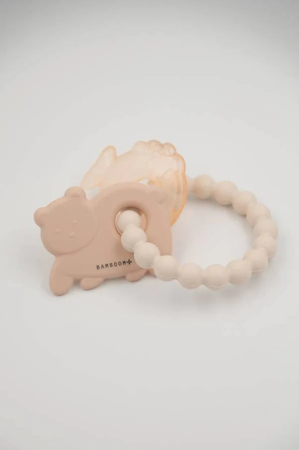 Massaggiagengive Orso e Pesce - Soft pink